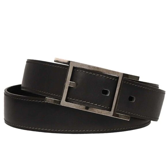 Hermes Black Ardoise Box Calf Togo Belt #80 Small Good - Picture 1 of 10